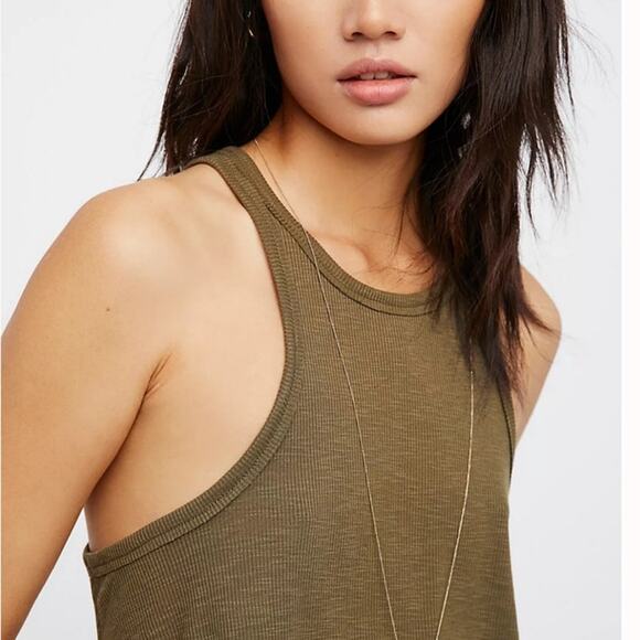 Free People Intimately Green Tank size L - Picture 3 of 8